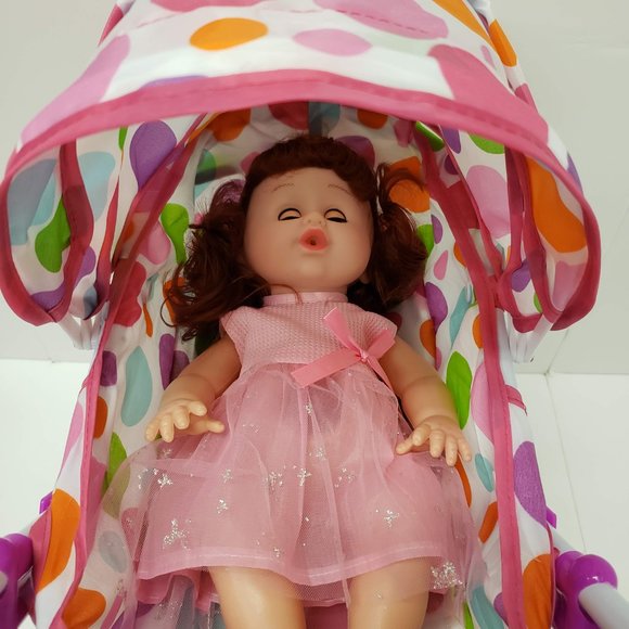 New Doll Pram with 16" Doll and Accessories - Picture 15 of 16